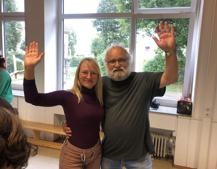 Herr-Thomas-Konrektor-Weiherschule Frau Trinks und Herr März, SMV-Verbindungslehrer